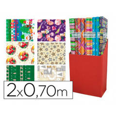 Papel de regalo navidad rollo 2 x 0,70 mt 60 gr modelos surtidos