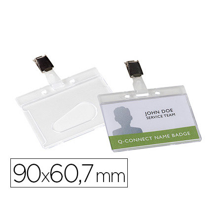 Identificador q-connect rigido plastico acabado brillante con pinza kf14148 9x6,7 cm