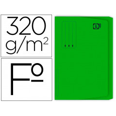 Subcarpeta cartulina gio folio pocket verde con bolsa y solapa 250gr.
