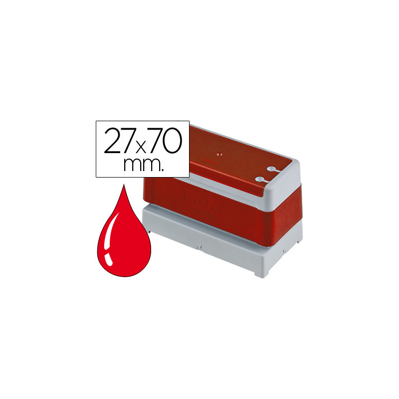 Sello automatico brother 27 mm x 70 mm rojo