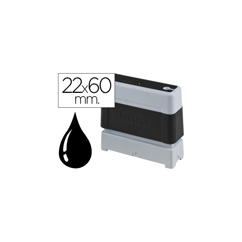 Sello automatico brother 22 mm x 60 mm negro