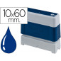 Sello automatico brother 10 mm x 60 mm azul