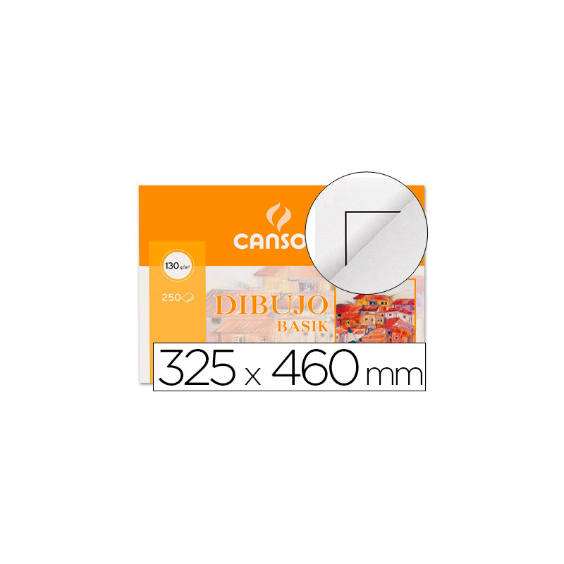 Papel dibujo basik 32.5x46 cm 130 gr con recuadro
