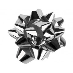 Lazo liderpapel fantasia mediano color plata metalizado