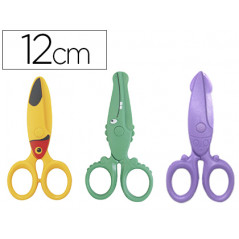 Tijera escolar liderpapel 12cm especial para infantil corta papel y carton unidad