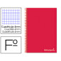 Cuaderno espiral liderpapel folio witty tapa dura 80h 75gr cuadro 4mm con margen color rojo