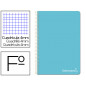 Cuaderno espiral liderpapel folio witty tapa dura 80h 75gr cuadro 4mm con margen color celeste