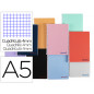 Cuaderno espiral liderpapel a5 wonder tapa plastico 80h 90gr cuadro 4mm con margen colores surtidos