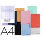 Cuaderno espiral liderpapel a4 wonder tapa plastico 80h 90gr rayado nº46 colores surtidos
