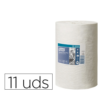 Papel secamanos tork secado extra ancho 215 mm largo 74,9 mt 2 capas para dispensador m1 paquete de 11 unidades