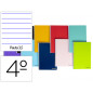 Cuaderno espiral liderpapel cuarto smart tapa blanda 80h 60gr pauta 3,5mm con margen colores surtidos
