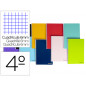 Cuaderno espiral liderpapel cuarto smart tapa blanda 80h 60gr cuadro 6mm con margen colores surtidos