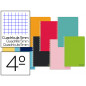 Cuaderno espiral liderpapel cuarto smart tapa blanda 80h 60gr cuadro 5mm con margen colores surtidos