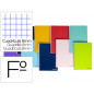Cuaderno espiral liderpapel folio smart tapa blanda 80h 60gr cuadro 8mm con margen colores surtidos