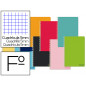 Cuaderno espiral liderpapel folio smart tapa blanda 80h 60gr cuadro 5mm con margen colores surtidos