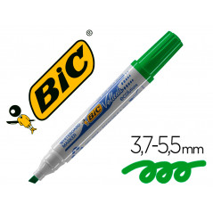 Rotulador bic velleda para pizarra verde punta biselada 5,9 mm