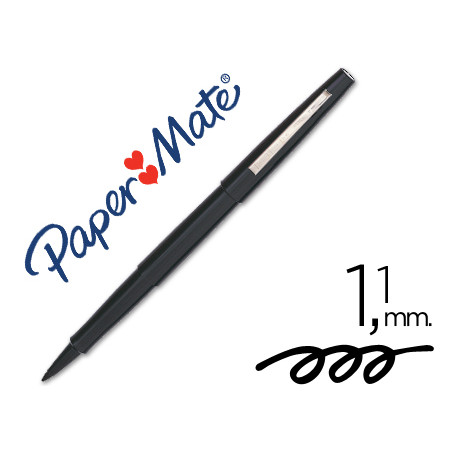 Rotulador paper mate flair original punta fibra negro
