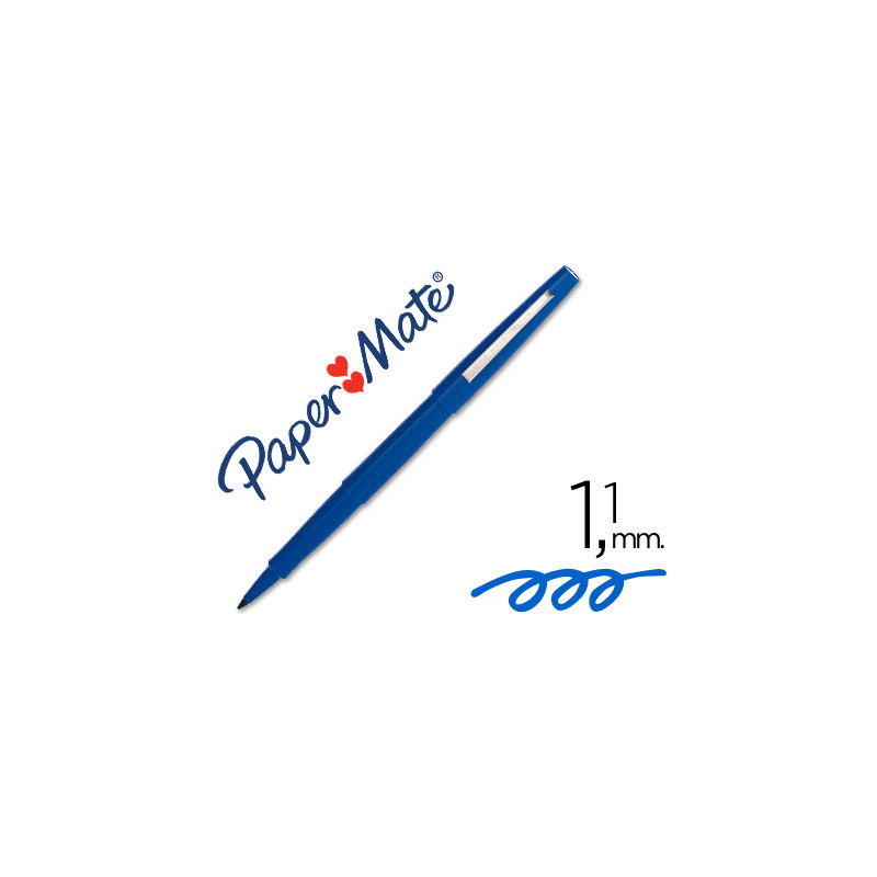 Rotulador paper mate flair original punta fibra azul