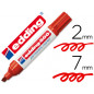 Rotulador edding marcador permanente 500 rojo punta biselada 7 mm