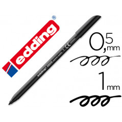 Rotulador edding punta fibra 1200 negro n.1 punta redonda 0.5 mm