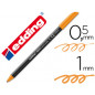 Rotulador edding punta fibra 1200 naranja n.6 punta redonda 0.5 mm