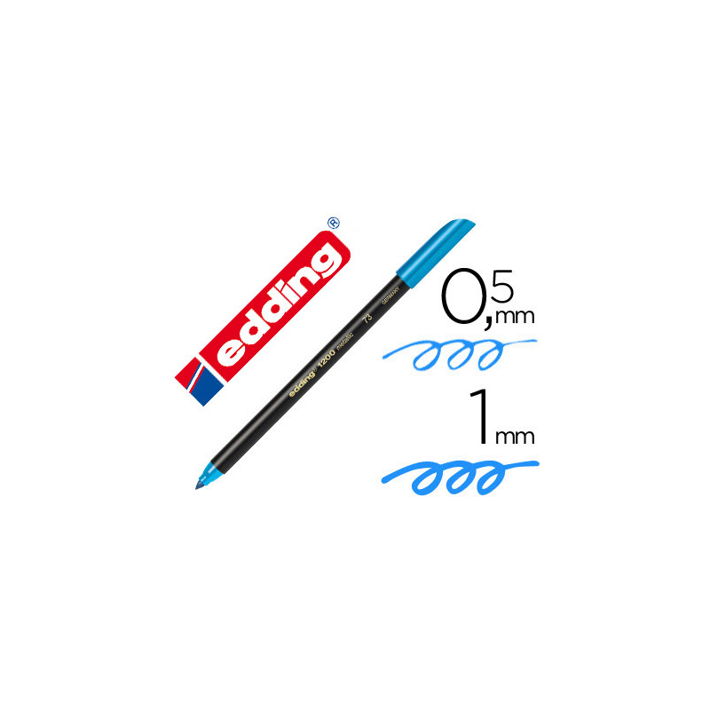 Rotulador edding punta fibra 1200 azul claro n.10 punta redonda 0.5 mm