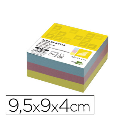 Recambio liderpapel multitaco colores tamaño 95x90x40 mm