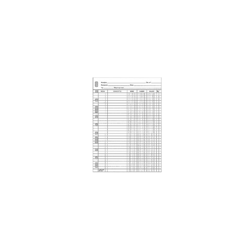 Recambio multifin 3002 cuarto natural cuentas corrientes 50 hojas 155x215 mm