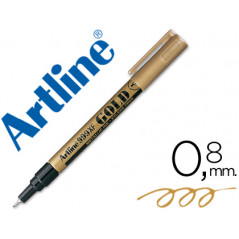 Rotulador artline marcador permanente tinta metalica ek-999 oro -punta redonda 0.8 mm