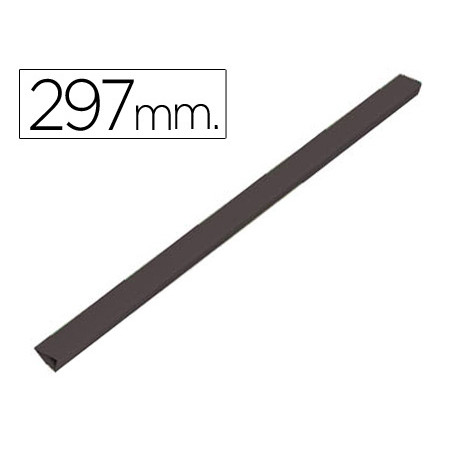 Lomera durable plastico 3 mm din a4 capacidad 30 hojas color negro