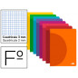 Libreta liderpapel 360 tapa de plastico a4 48 hojas 90g/m2 cuadro 3mm con margen colores surtidos