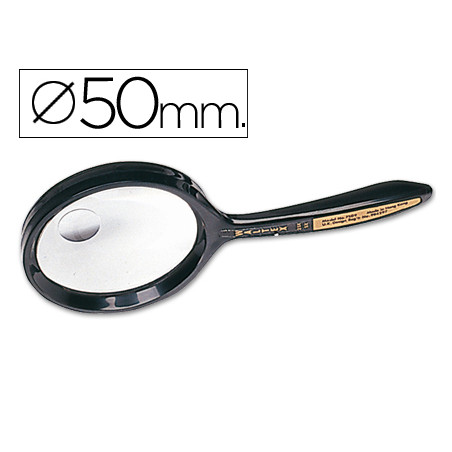 Lupa q-connect cristal bifocal 50 mm mango curvo