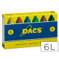 Lapices cera dacs caja de 6 colores surtidos