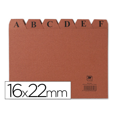 Indice fichero liderpapel carton nº5 160x220 mm