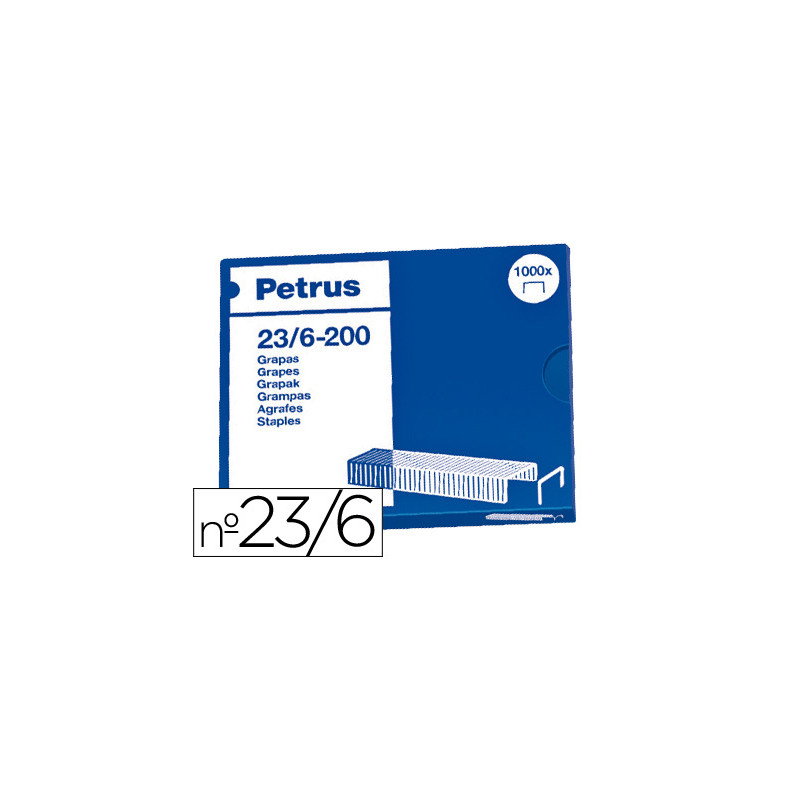 Grapas petrus nº 23/6 caja de 1000 unidades
