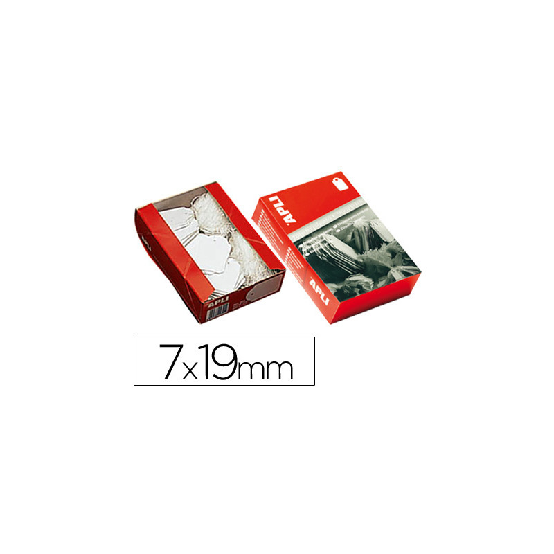 Etiquetas colgantes apli 383 7x19 mm caja de 1000 unidades