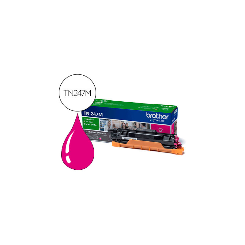 Toner brother tn247m dcp-l3510cdw / hl-l3270cdw / mfc-l3710cw magenta 2300 paginas