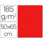Cartulina guarro roja 50x65 cm 185 gr