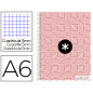 Cuaderno espiral liderpapel a6 micro antartik tapa forrada100h 100 gr cuadro 5mm 4 bandatrending color coral