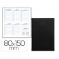 Agenda encuadernada liderpapel creta 8x15 cm 2023 semana vista color negro papel 70 gr