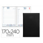 Agenda encuadernada liderpapel creta 17x24 cm 2023 dia pagina color negro papel 70 gr