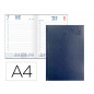 Agenda encuadernada liderpapel corfu a4 2023 dia pagina color azul papel 60 gr