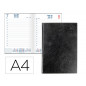 Agenda encuadernada liderpapel corfu a4 2023 dia pagina color negro papel 60 gr