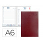 Agenda encuadernada liderpapel corfu a6 2023 dia pagina color rojo papel 60 gr