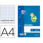 Recambio oxford a4 200 + 50 hojas gratis cuadro 4 mm con margen