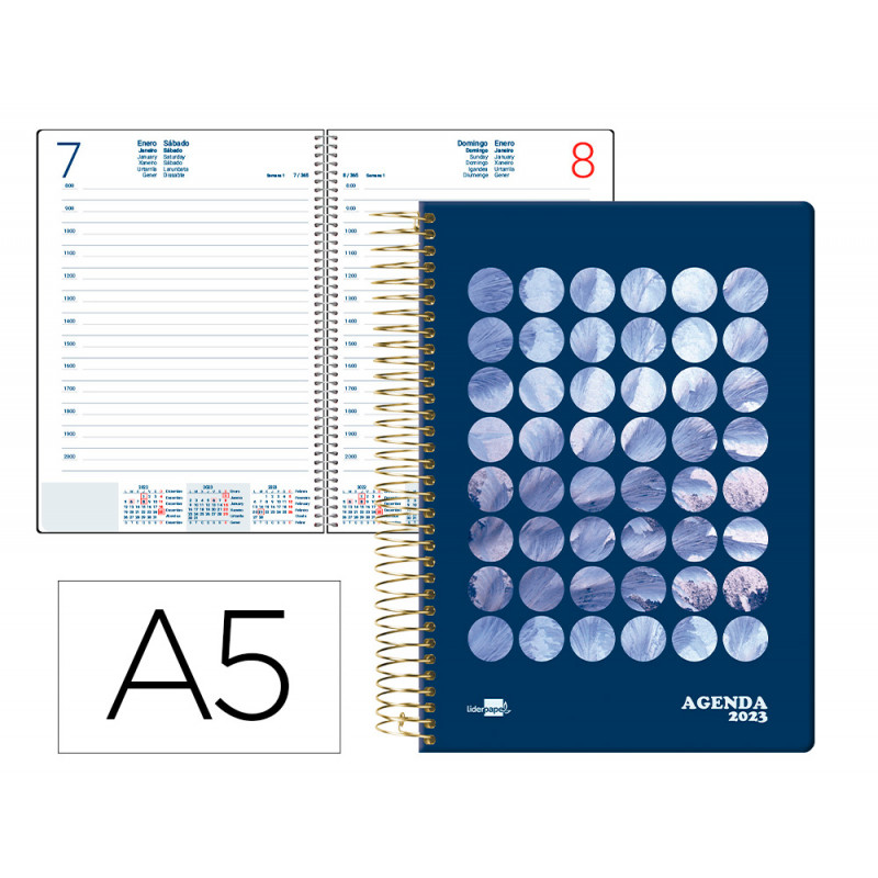 Agenda espiral liderpapel perissa a5 2023 dia pagina papel 80 gr color plumas Agenda espiral liderpapel perissa a5 2023 dia pagina papel 80 gr color plumas