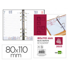 Bloc bufete liderpapel 2023 80x110 mm papel 80 gr texto en catalan