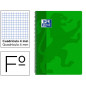 Cuaderno espiral oxford school classic tapa polipropileno folio 80 hojas cuadro 4 mm con margen verde