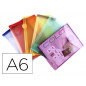 Carpeta djois dossier broche din a6 vertical polipropileno 200 mc velcro expositor 60 uds surtidas