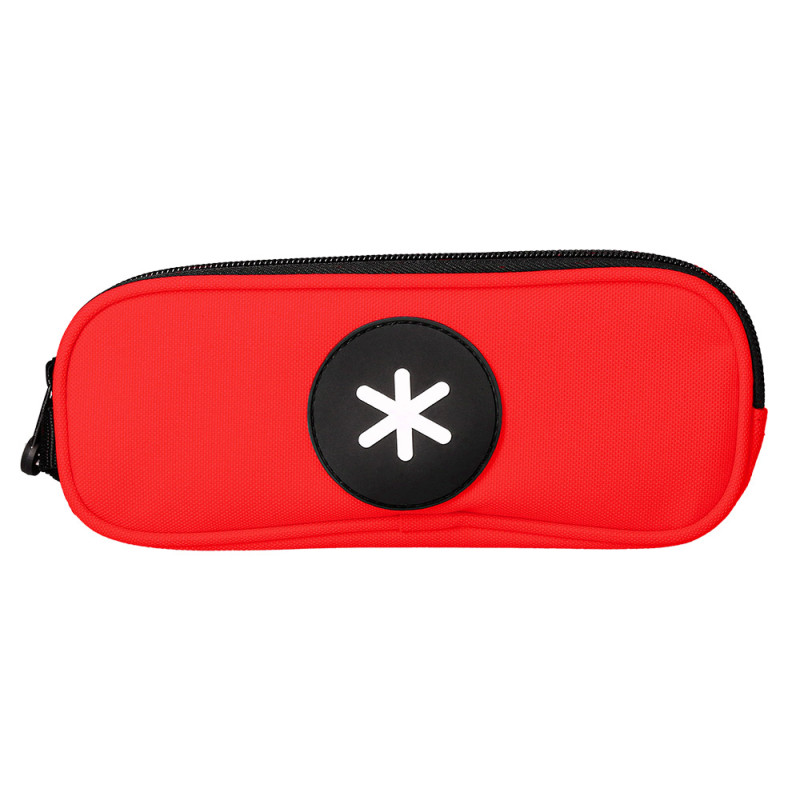 Bolso escolar portatodo antartik doble cremallera color rojo 210x60x80 mm Bolso escolar portatodo antartik doble cremallera color rojo 210x60x80 mm